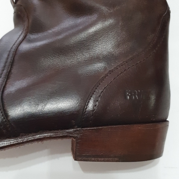 FRYE Melissa Harness Tall Umber Boots - Picture 6 of 8